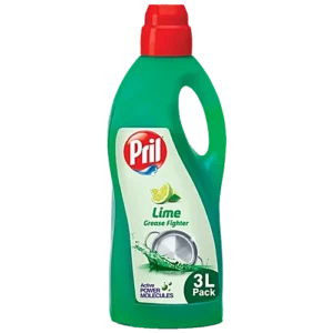 Pril Dishwash Liquid Gel - Lime, 3 L