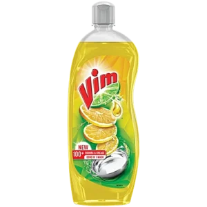Vim Dishwash Liquid Gel With Lemon Fragrance - Leaves No Residue, Grease Cleaner For All Utensils, 750 ml Bottle